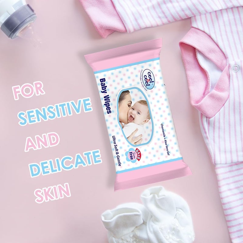 Cool & Cool Baby Wipes - Alcohol Free, Paraben Free, Ultra Soft & Gentle - Pack of 4 (288 Wipes) - Image 4